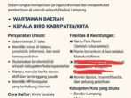 PENGUMUMAN RESMI PENERIMAAN WARTAWAN & KEPALA BIRO MEDIA ONLINE MATADUNIANEWS KHUSUS PROVINSI LAMPUNG PENGUMUMAN RESMI PENERIMAAN WARTAWAN & KEPALA BIRO MEDIA ONLINE MATADUNIANEWS KHUSUS PROVINSI LAMPUNG