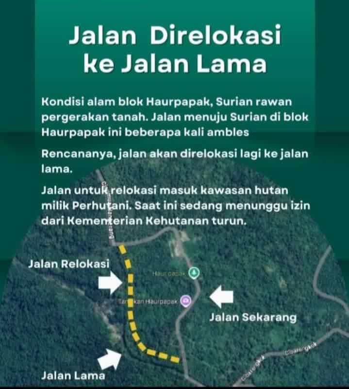 Relokasi Ruas Jalan Haur papak , Akan Dikembalikan ke Jalur Lama, Bupati Sumedang Lakukan Terobosan Strategis Relokasi Ruas Jalan Haur papak , Akan Dikembalikan ke Jalur Lama, Bupati Sumedang Lakukan Terobosan Strategis