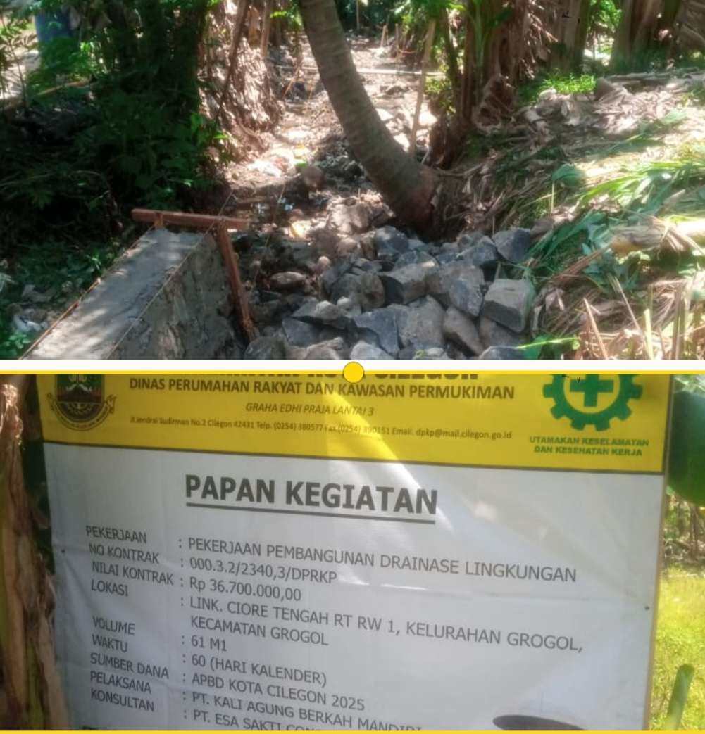 Pembangunan Drainase di Ciore Tengah Diduga Tidak Maksimal, Terhalang Pohon Kelapa dan Minim Pengawasan Pembangunan Drainase di Ciore Tengah Diduga Tidak Maksimal, Terhalang Pohon Kelapa dan Minim Pengawasan