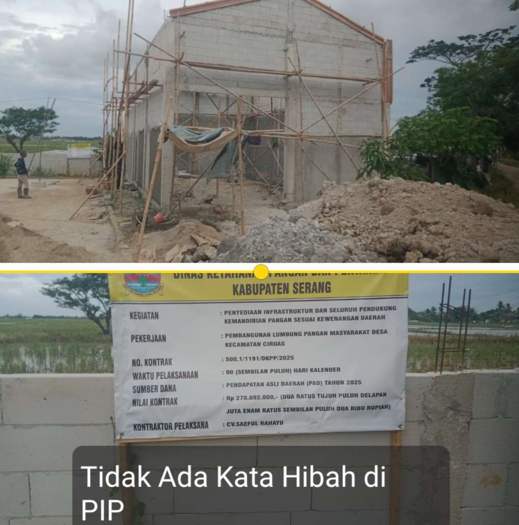 Kadis Ketapang dah Pertanian Kab Serang Bangunan Lumbung Pangan Adalah Hibah ? Kadis Ketapang dah Pertanian Kab Serang Bangunan Lumbung Pangan Adalah Hibah ?